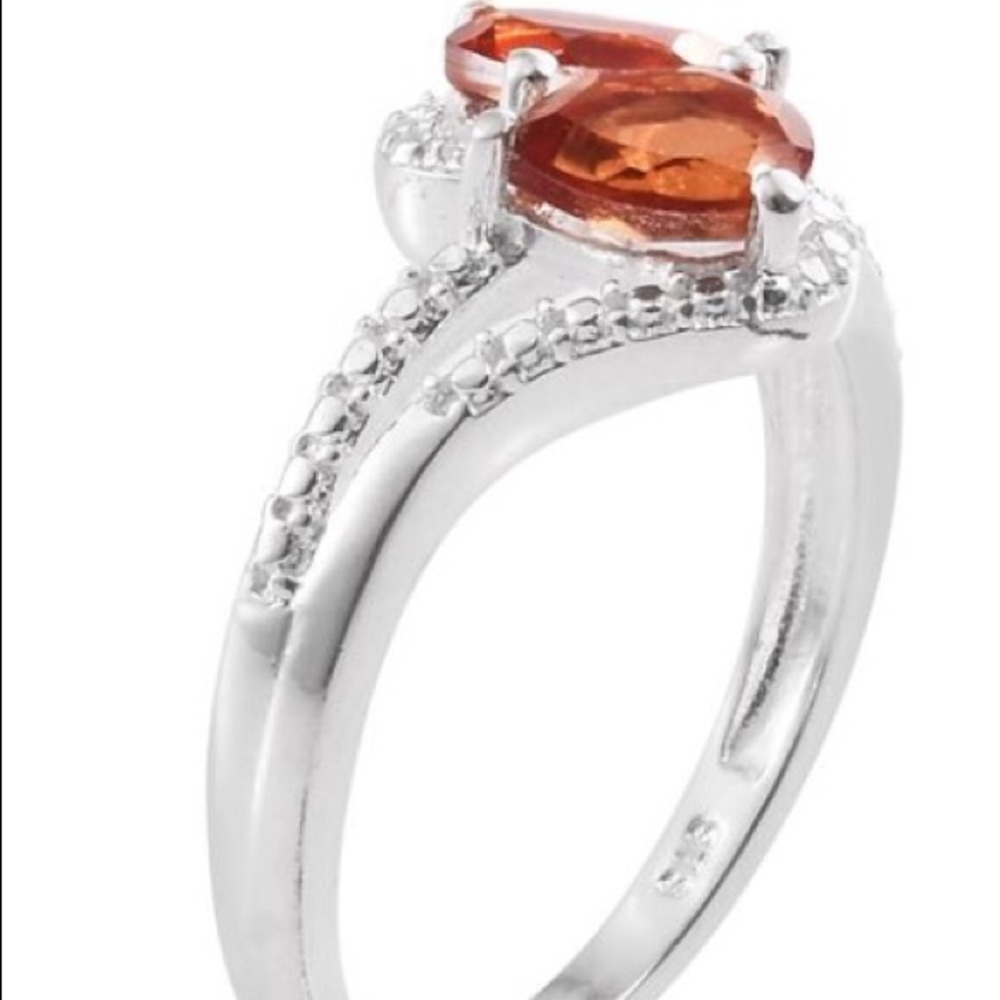 Imperial Quartz Sterling Silver Bypass Ring! - Picture 4 of 4